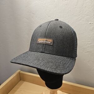 Patagonia Logo Trucker Hat | Gray Hemp Blend Snapback | All Size